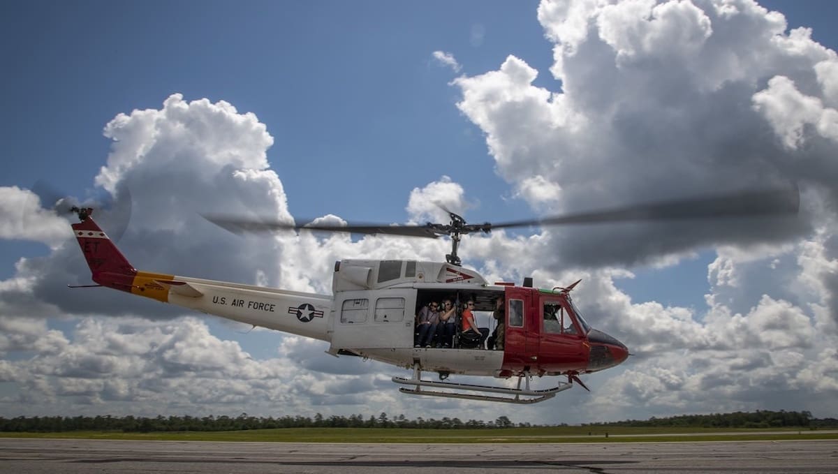 helicopter taking off
