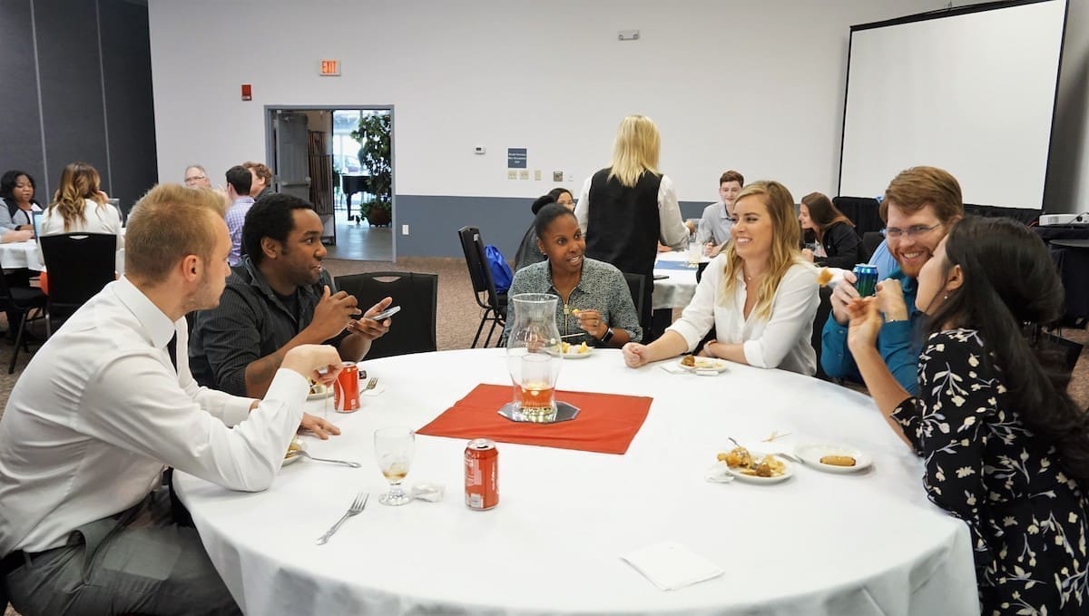 group discussion at a round table