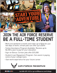 Air Force Reserve student flyer